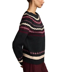 Lucky Brand Women's Fair Isle Crew neck Sweater