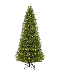 Puleo 6.5FT Pre-Lit Green Mountain Fir Artificial Christmas Tree