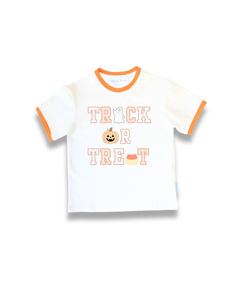 Bits & Bows Boys Trick-or-Treat Halloween Bow Tie T-Shirt