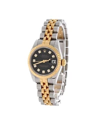 Pre-Owned Rolex Oyster Perpetual Datejust Automatic Watch in Stainless Steel and Gold with Diamond Markers 26mm