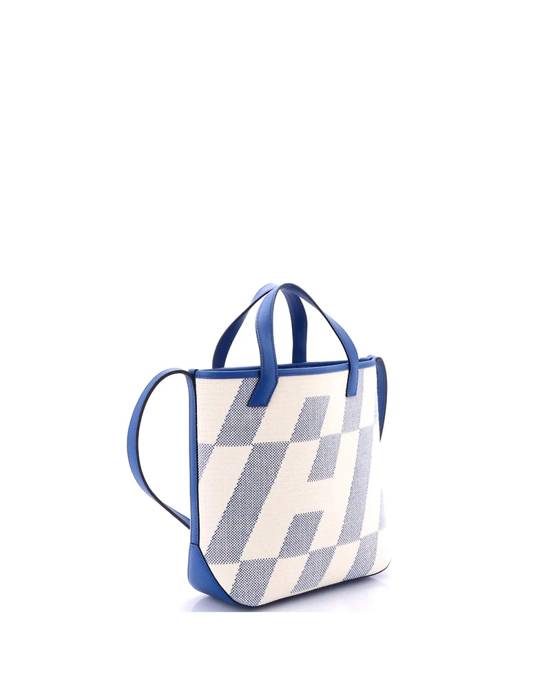 Pre-Owned Hermes 27 Cabas H en Biais Tote Canvas with Leather