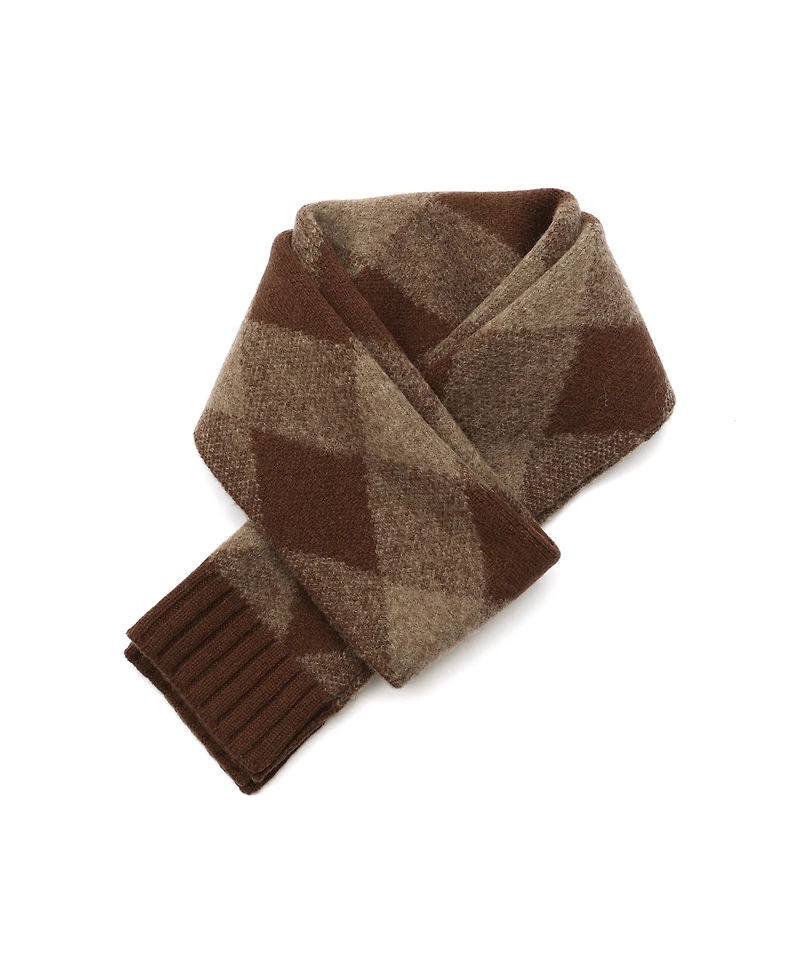 Coach Argyle Knit Stretch-Fit Muffler