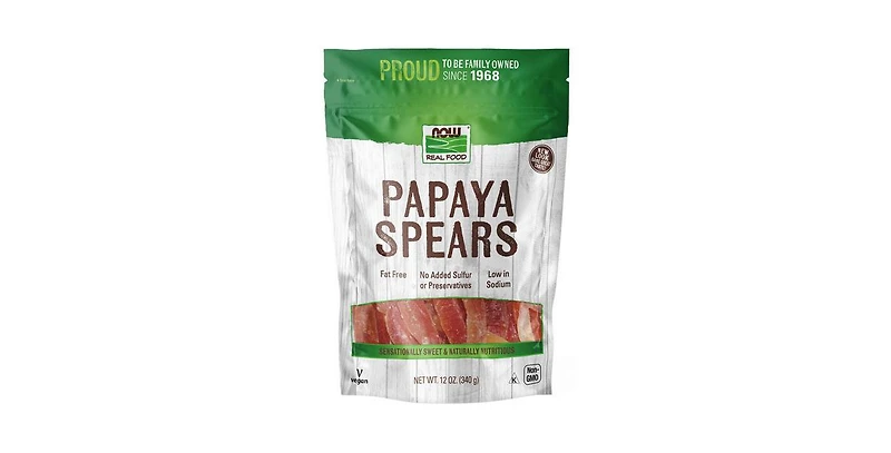 Now Foods Papaya Spears Low Sugar ,12 oz