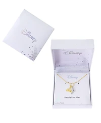 Disney Cubic Zirconia Princess Charm Cluster Pendant Necklace
