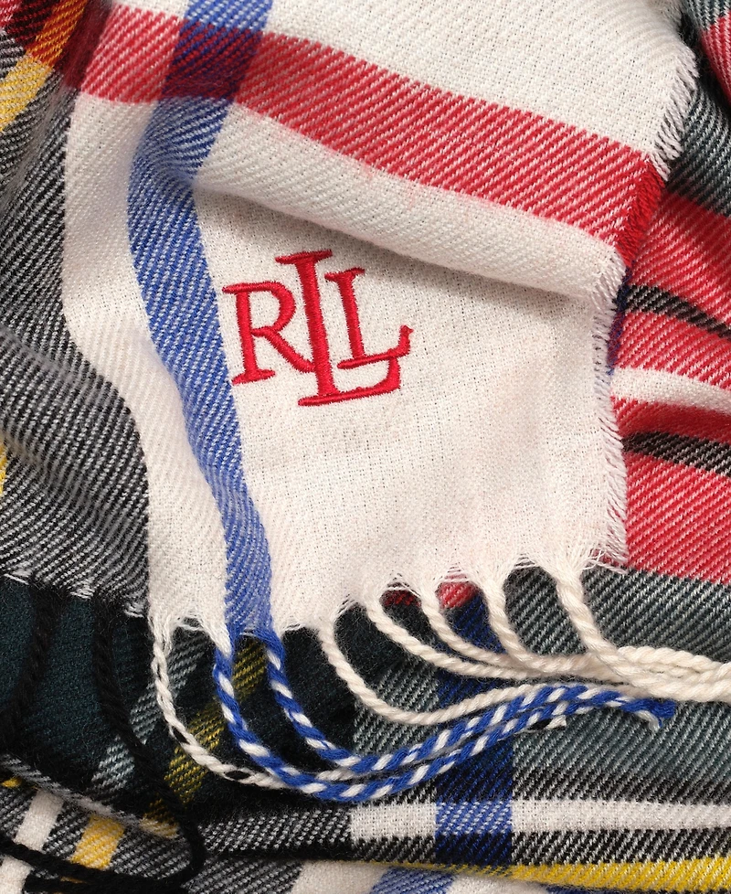 Lauren Ralph Lauren Exploded Plaid Pattern Scarf