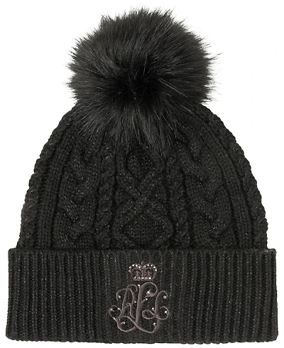 Lauren Ralph Lauren Metallic Embroidered Beanie Hat