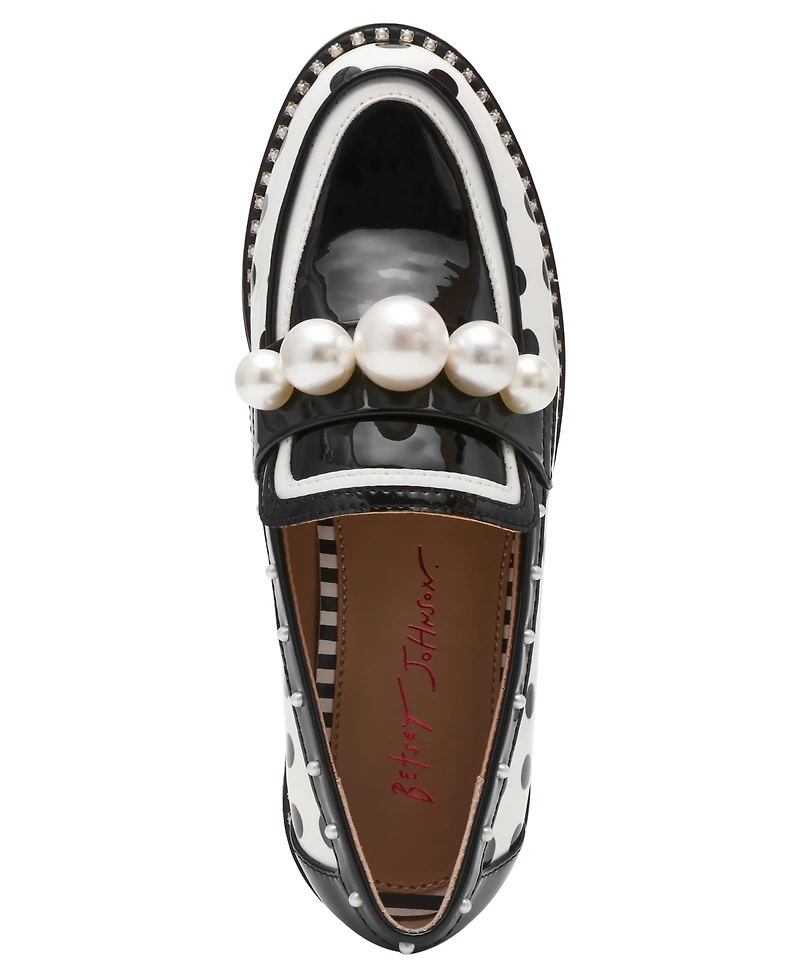 Betsey Johnson Women's Harloe Embellished Low Heel Loafers