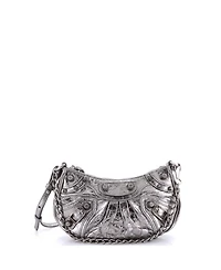Pre-Owned Balenciaga Mini Le Cagole Giant Studs Shoulder Bag Leather