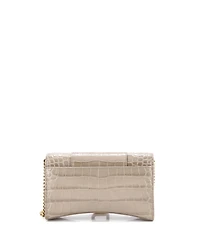 Pre-Owned Balenciaga Hourglass Chain Wallet Embossed Leather