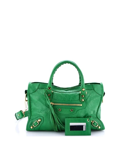 Pre-Owned Balenciaga Small City Classic Studs Bag Leather