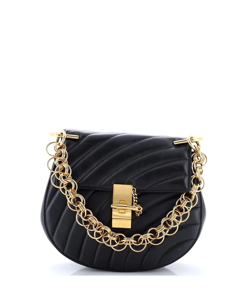 Pre-Owned Chloe Small Drew Bijou Crossbody Bag Quilted Leather