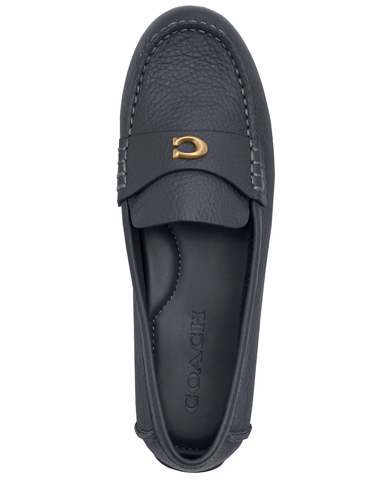 Coach Women's Sculpted C Leather Driver Loafer Flats