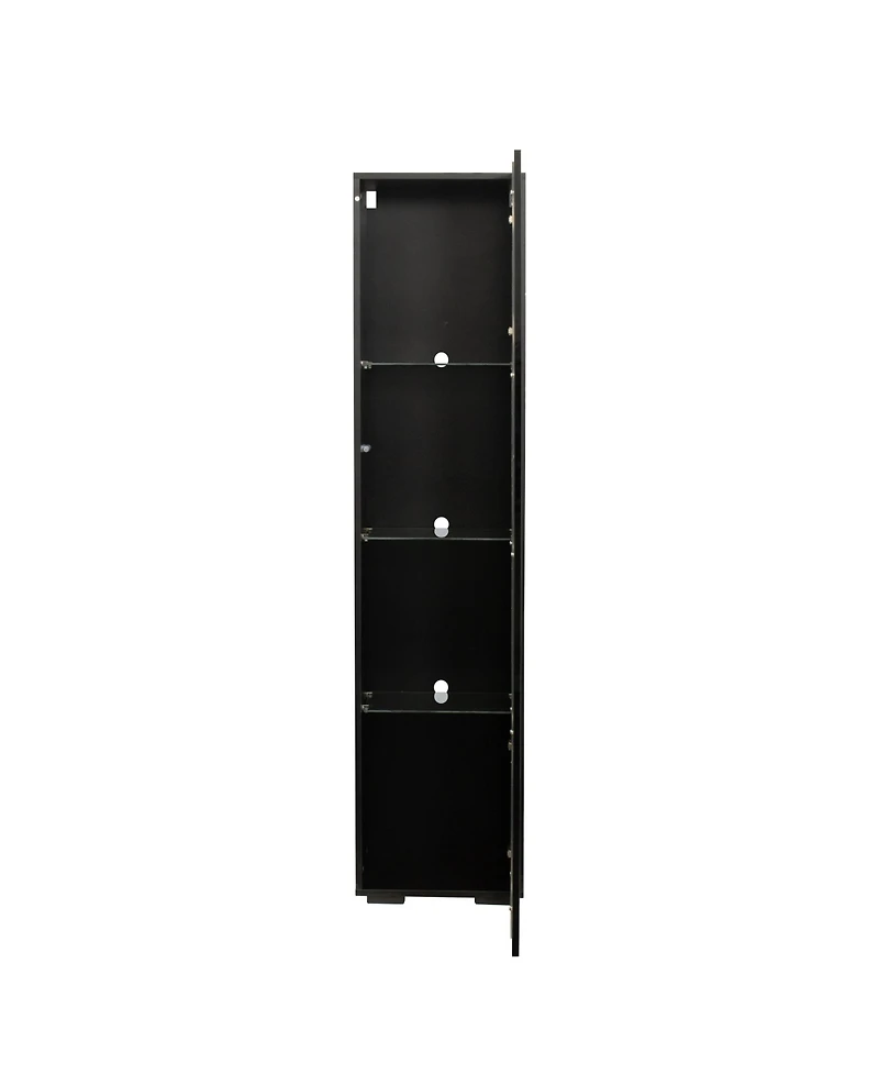 Streamdale Furniture Side Cabinet With Aluminum Strip Lamp