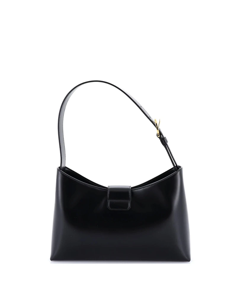 Pre-Owned Salvatore Ferragamo East West Trifolio Shoulder Bag Leather