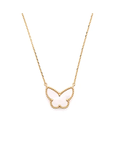 Pre-Owned Van Cleef & Arpels Lucky Alhambra Butterfly Pendant Necklace