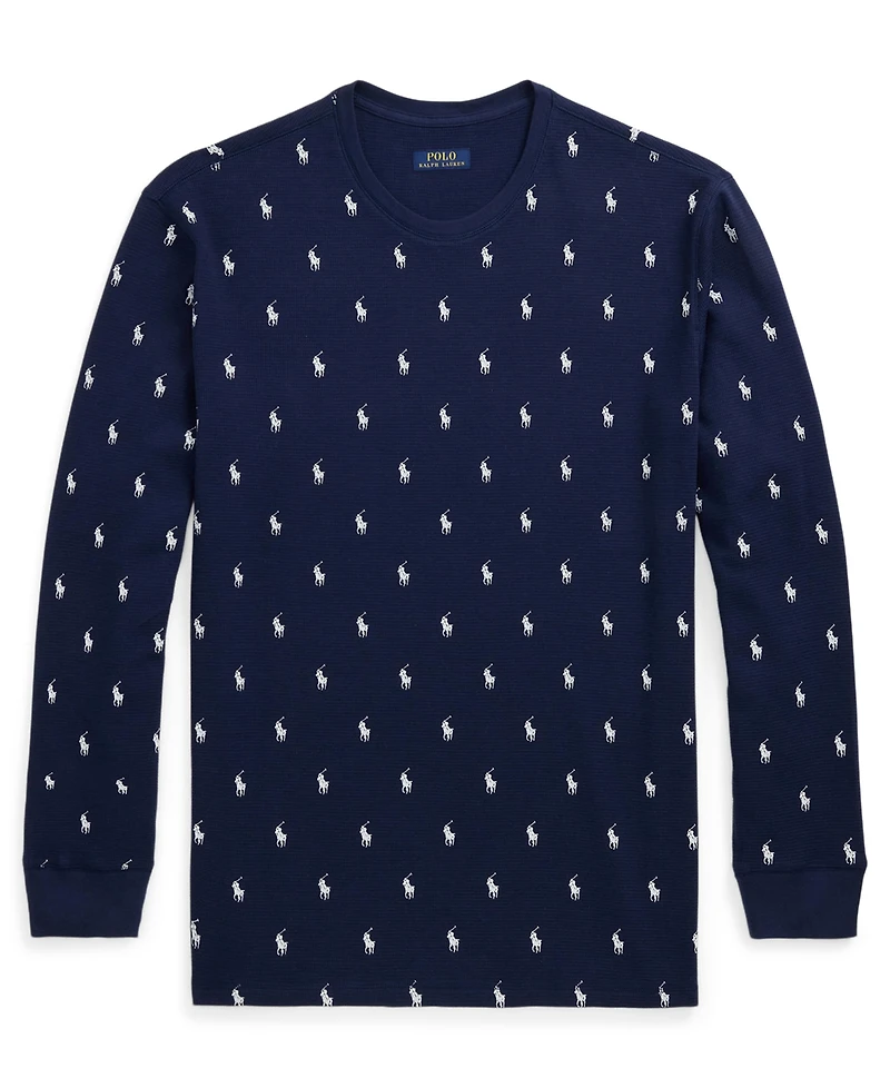 Polo Ralph Lauren Men's Thermal Printed Long Sleeve Pajama Shirt