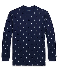 Polo Ralph Lauren Men's Thermal Printed Long Sleeve Pajama Shirt