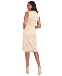 London Times Women's Sleeveless Sheath Dress