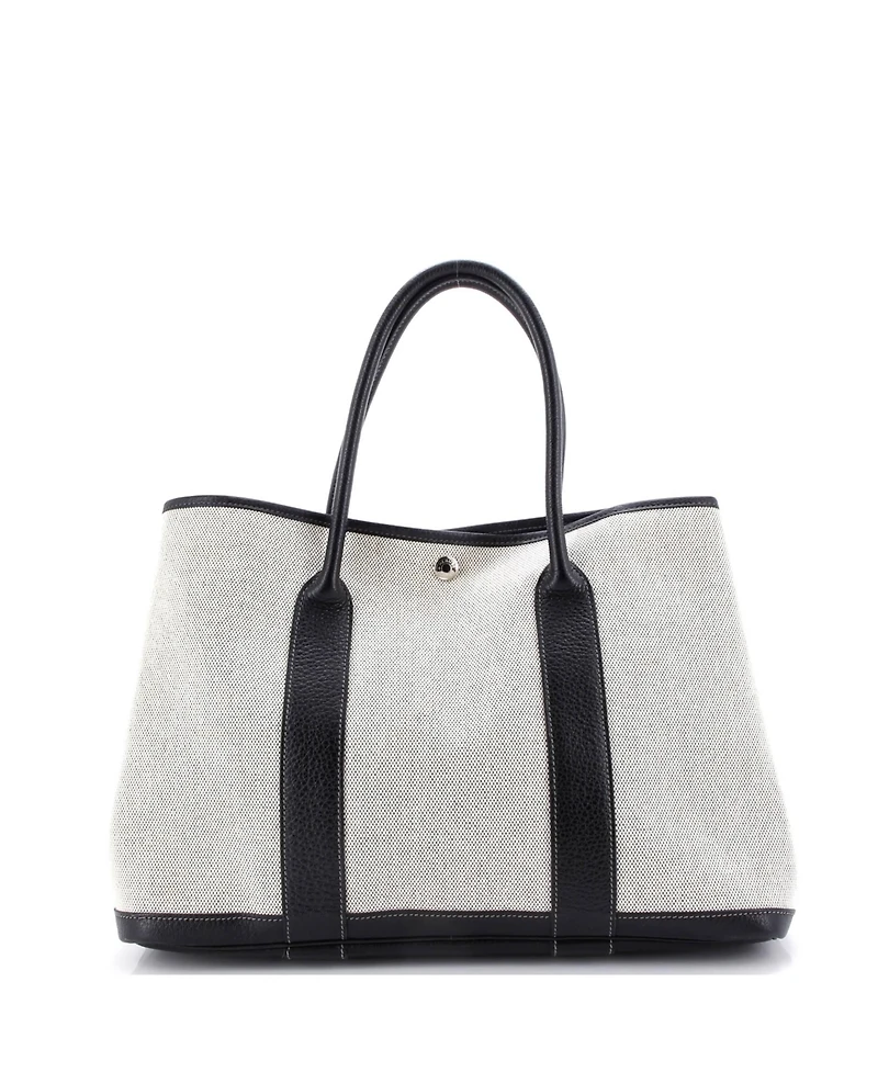 Pre-Owned Hermes Garden Party Tote Toile and Leather