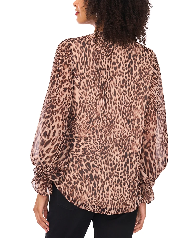 Vince Camuto Women's Long Sleeve V-Neck Blouse