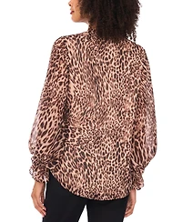 Vince Camuto Women's Long Sleeve V-Neck Blouse