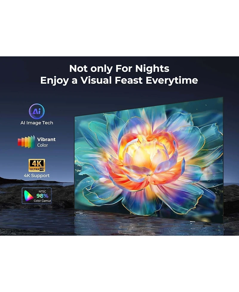 Elephas intelligent mini projector with WiFi and Bluetooth, 1080p support for tripod projector