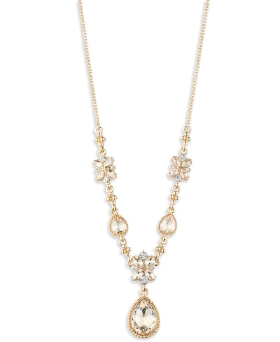 Marchesa Glass Stone Cluster Y Necklace
