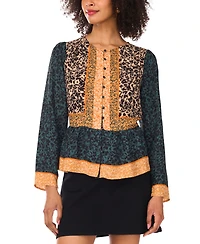 Vince Camuto Women's Crewneck Button-Down Top