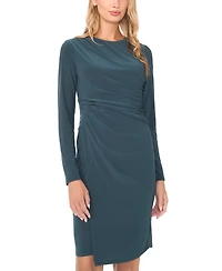 Vince Camuto Women's Ruched Asymmetric Long Sleeve Dress