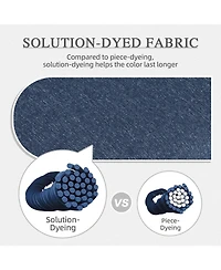 Aoodor Outdoor High Back Dining Chair Cushion with Ties and Zipper, 44"x21"x3.2