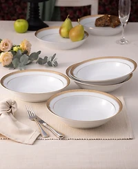 Noritake Crestwood Gold 4-Pc. Rim Dinner Bowl Set, Service for 4