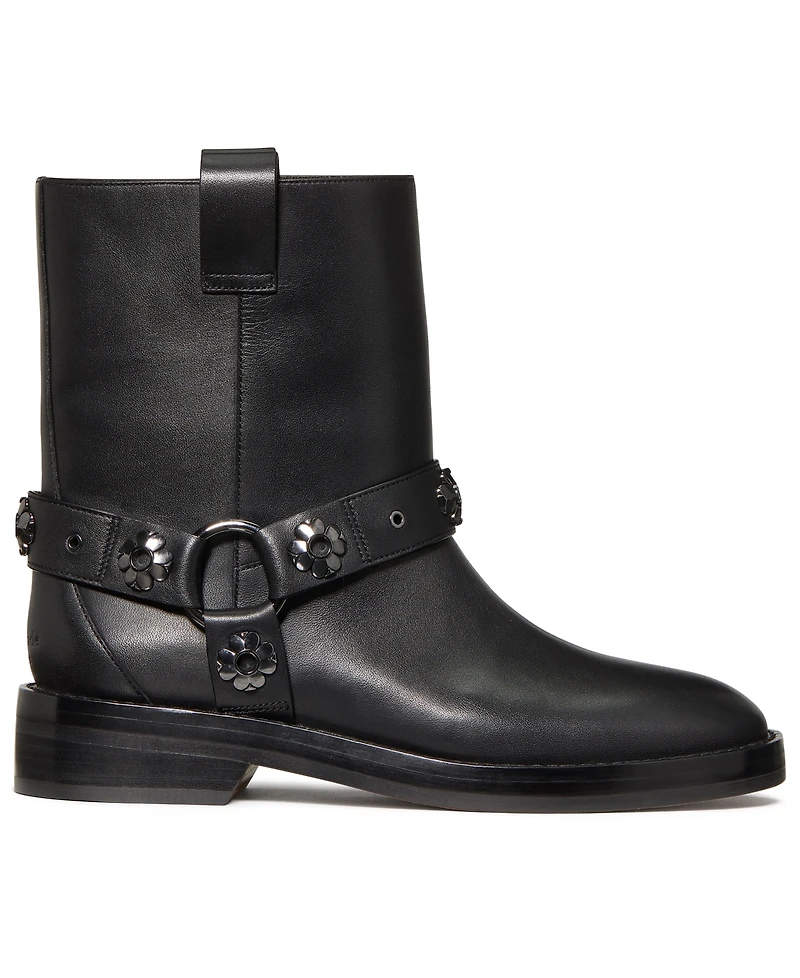 kate Spade new york Women's Flower Garden Suede Moto Boots