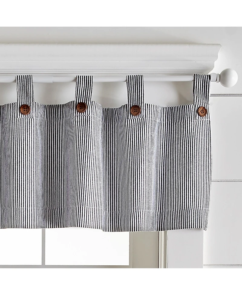 Elrene Home Fashions Tucker Ticking Stripe Window Valance