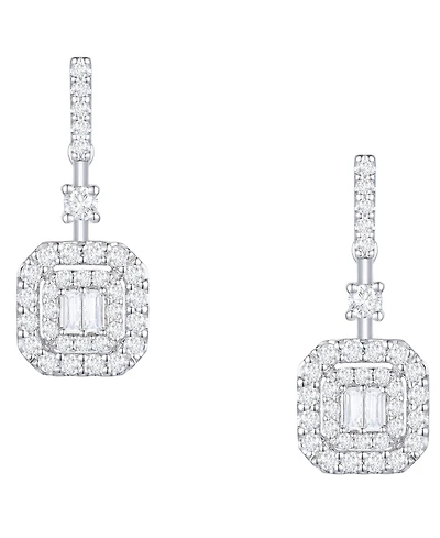 Macy's Diamond Earrings (1/2 ct. t.w.) in 10K White Gold