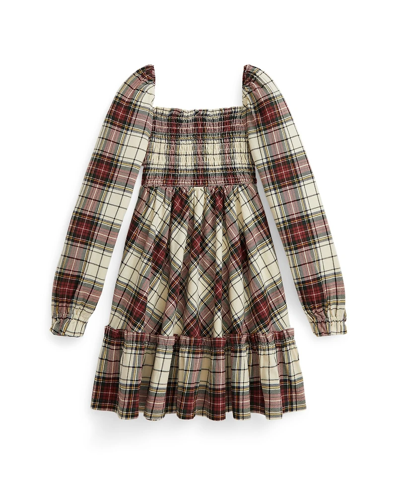 Polo Ralph Lauren Girls 2T-6X Plaid Pattern Ruffled Dress