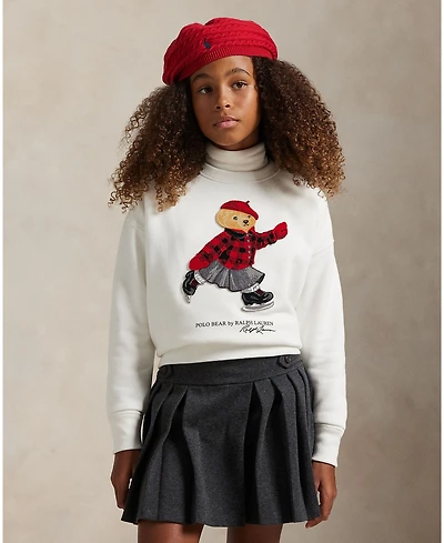 Polo Ralph Lauren Girls 7-16 Bear Boxy Sweatshirt