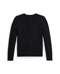 Polo Ralph Lauren Toddler and Little Girls Metallic Cable Cotton-Blend Cardigan Sweater