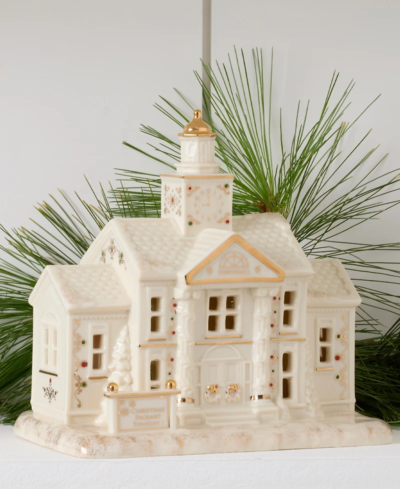 From The Vault! Lenox Mistletoe Park Town Hall with Clock Tower, Exclusively at Macy's