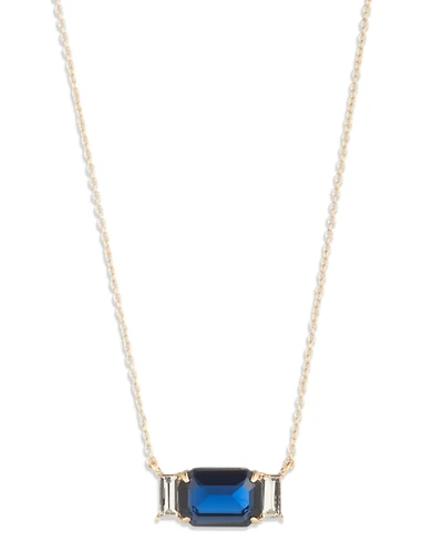 Lauren Ralph Glass Stone Pendant Necklace