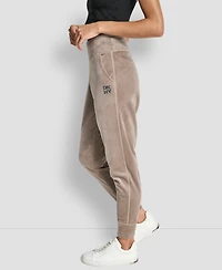 Dkny Women's Stacked Logo Mid-Rise Slim-Fit Joggers
