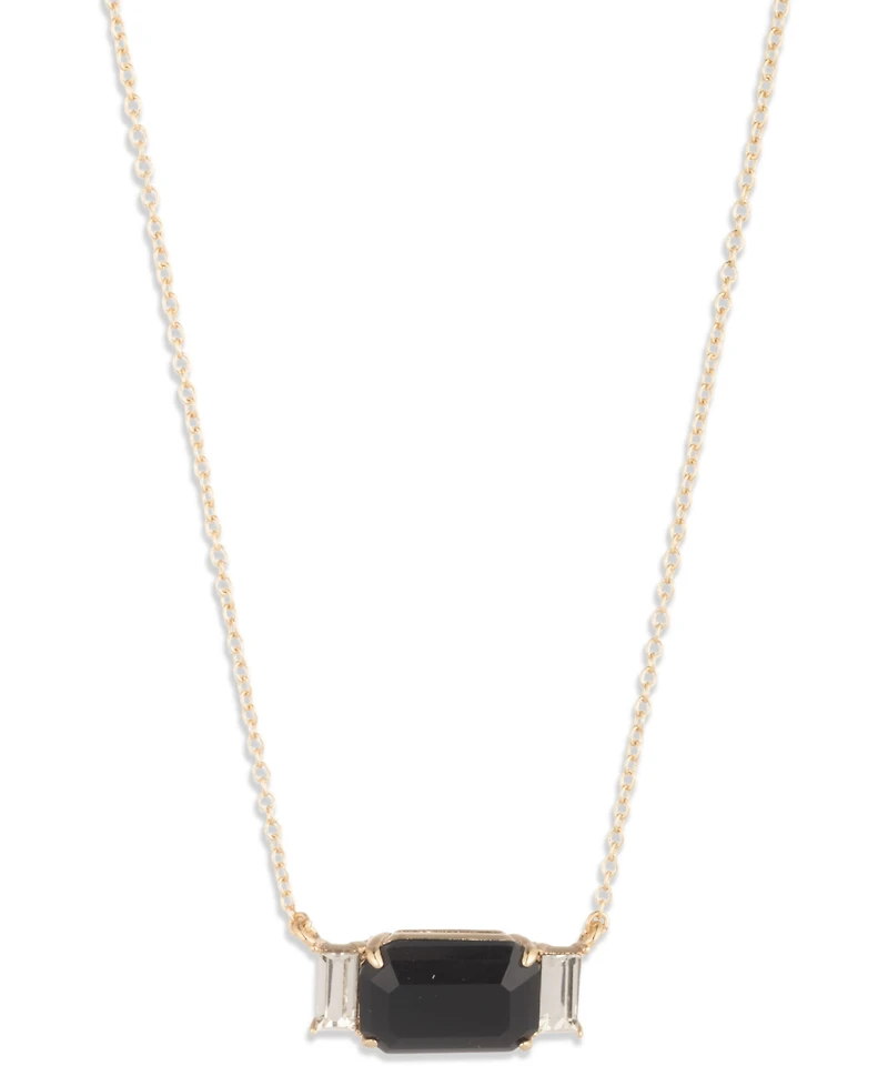 Lauren Ralph Glass Stone Pendant Necklace