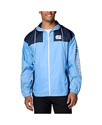 Columbia Men's Carolina Blue North Tar Heels Flash Challenger Ii Omni-Shade Full-Zip Hoodie Windbreaker Jacket