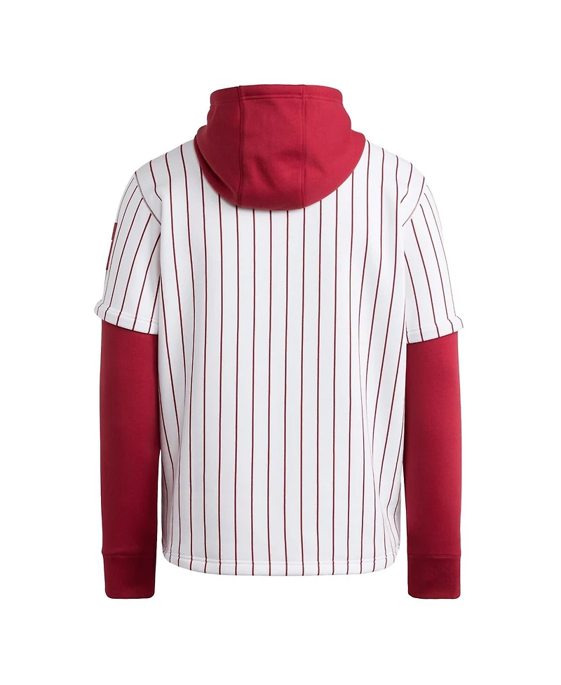 Adidas Men's White/Crimson Indiana Hoosiers Baseball Jersey Hoodie