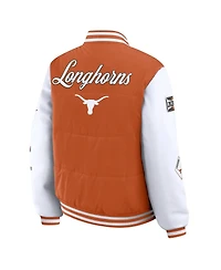 Wear by Erin Andrews Women'sBurnt Orange Texas Longhorns Varsity Puffer Jacket