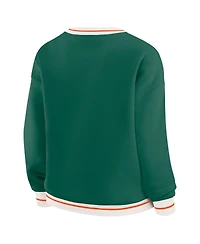 Wear by Erin Andrews Women'sGreen Miami Hurricanes Seal Sweatshirt