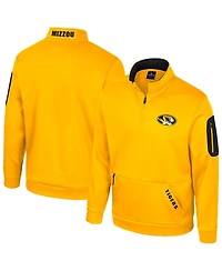 Colosseum Men's Gold Missouri Tigers Mainframe Quarter-Zip Fleece Jacket