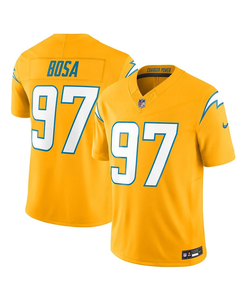 Nike Men's Joey Bosa Gold Los Angeles Chargers Alternate Charger Power Vapor F.u.s.e. Limited Jersey