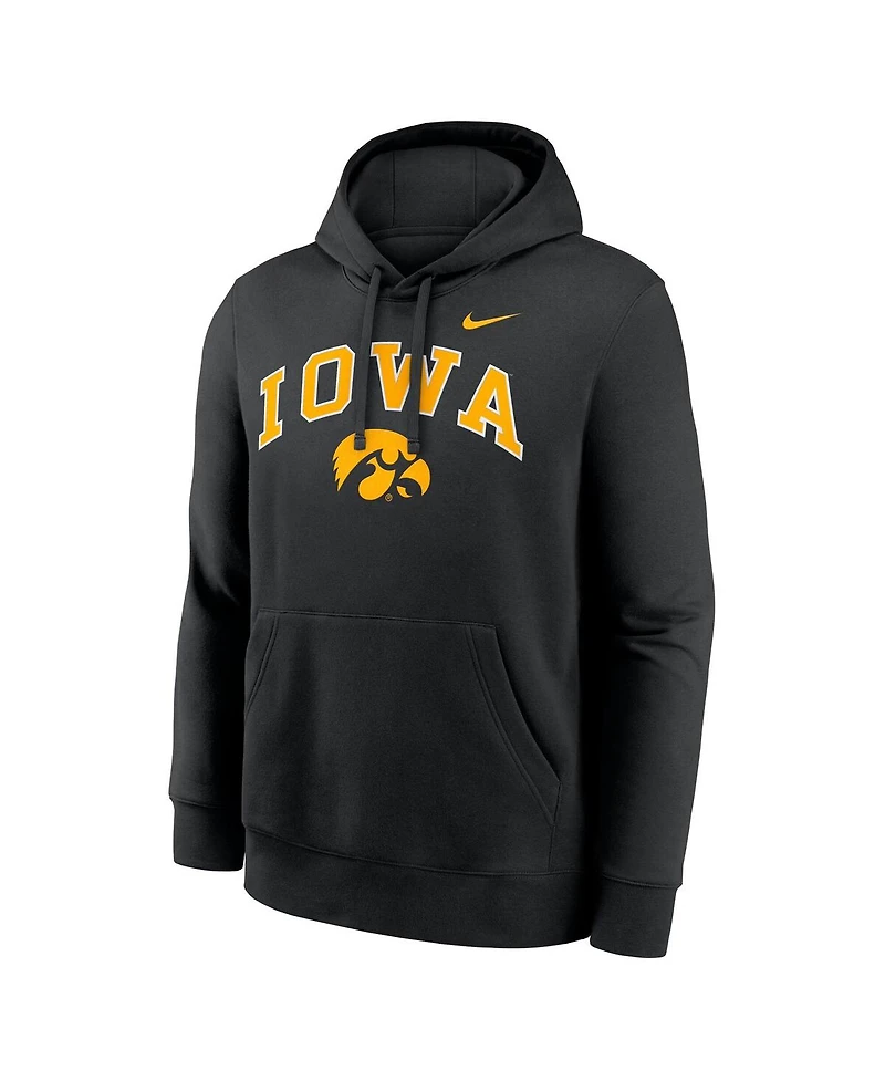 Nike Men's Iowa Hawkeyes Club Fleece Arch Pullover Hoodie