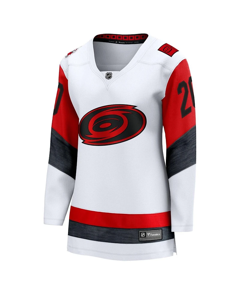 Fanatics WoFanatics Men'sSebastian Aho White Carolina Hurricanes Away Breakaway Jersey