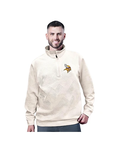 Msx by Michael Strahan Men's White Minnesota Vikings Cross Training Half-Zip Pullover Hoodie